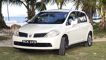 Rent a Nissan Tiida from KCNN Rentals on Tobago
